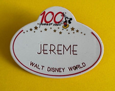 Vintage Walt Disney World Cast Member Name Tag "JEREME” 100 YEARS of MAGIC