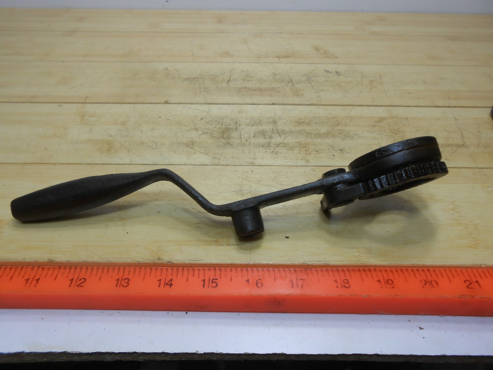 Antique Vintage 3 Offset Ratcheting Hand Crank Starting Handle. eBay