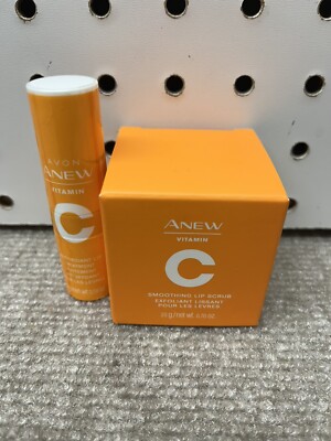 (1)Avon Anew Vitamin C Soothing Lip Scrub & Antioxidant Lip Treatment Set