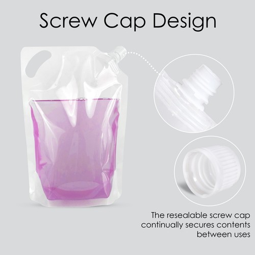 Silver White and Transparent Spout Pouches for Liquid, Juice 100ml to 5 Litre - Picture 83 of 120