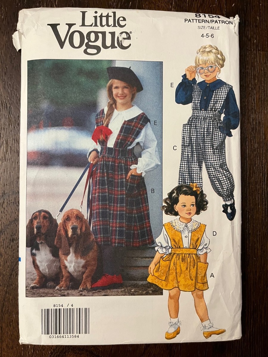 Vogue 8154 UNCUT Sewing Pattern, Children's Jumper, Jumpsuit