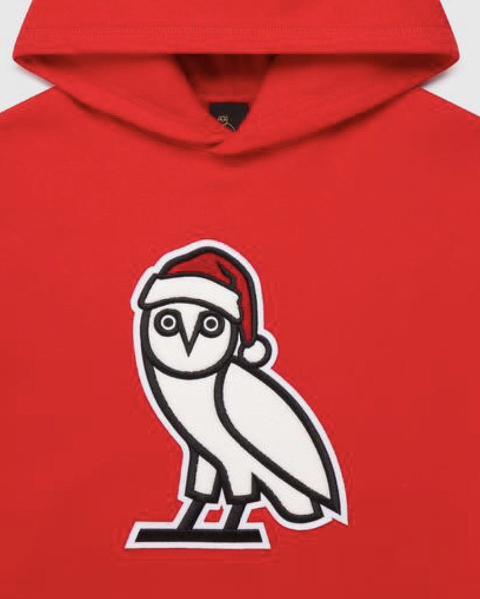 October's Very Own OVO Holiday Owl Logo Hoodie Red LARGE Drake Hoody  Christmas | eBay