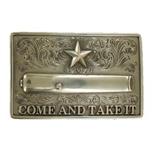 Nocona Gold-Toned "Come and take it" Canon Belt Buckle 37103