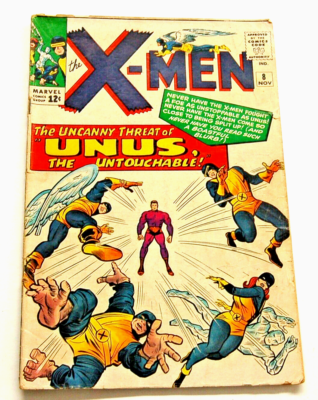 The X-Men #8 Nov. 1964 Unus the Untouchable Comic Book Marvel