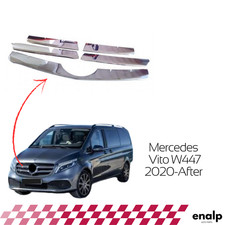 Set 5 pezzi guarnizioni griglia anteriore cromate per Mercedes Vito W447...