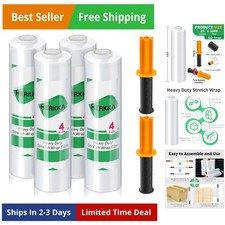 Stretch Film, Stretch Wrap with Handles Industrial Strength, Moving Wrapping ...