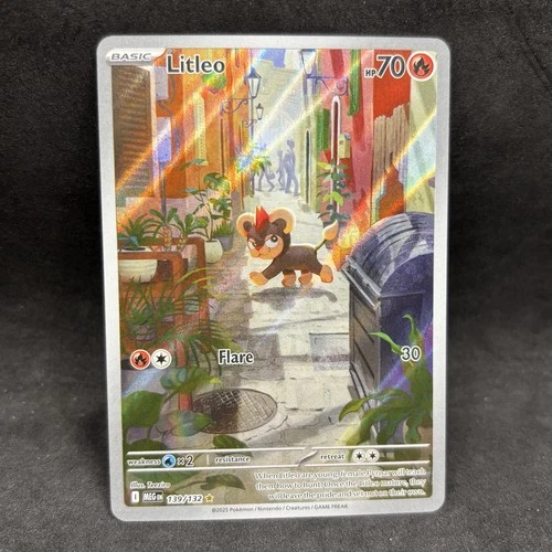 Pokemon TCG - Litleo 139/132 Illustration Rare - Mega Evolution Base Set - NM