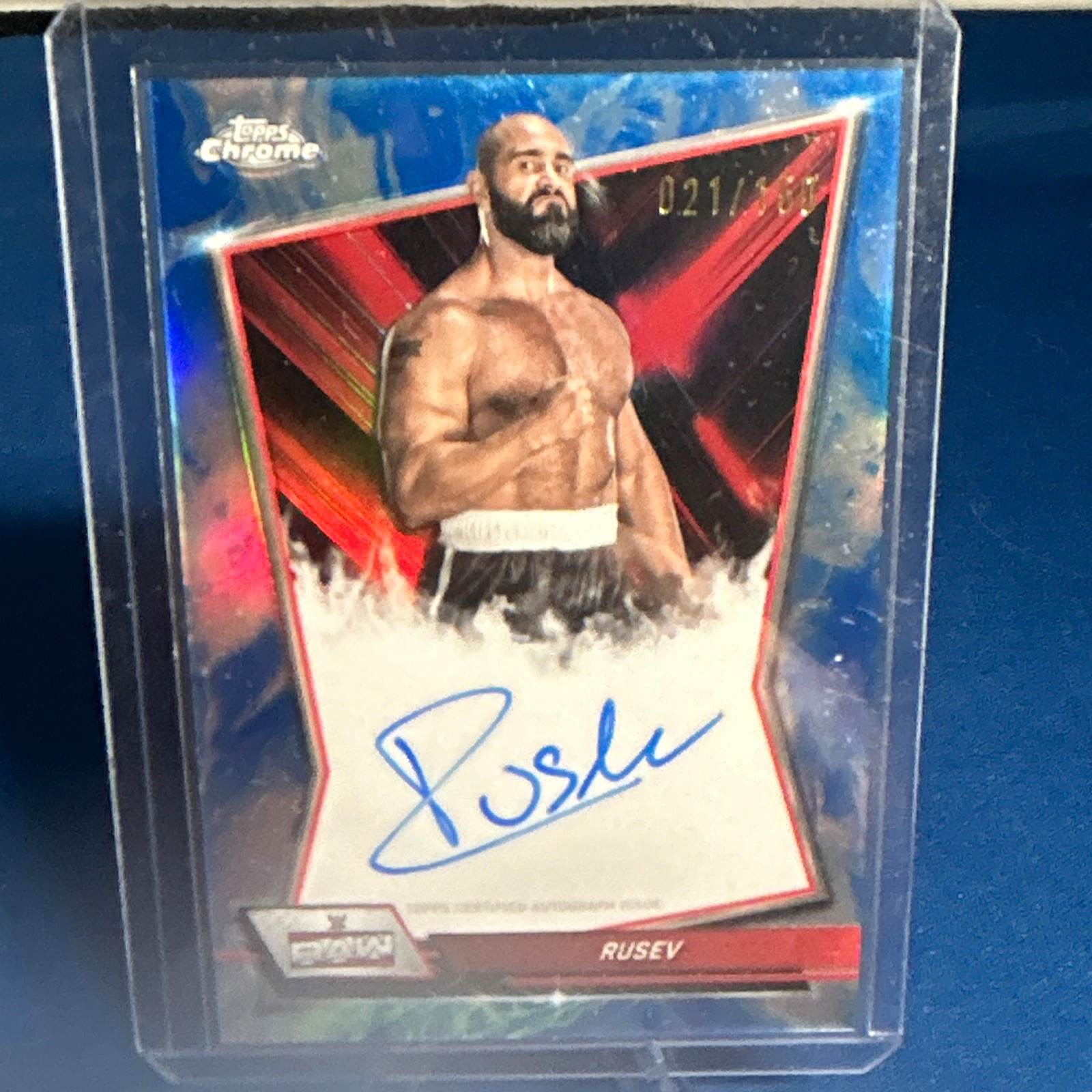 Topps Chrome WWE 2026 Rusev Red Brand Autographs #RBA-RSV Auto /150