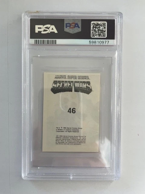 1984 Marvel Super Heroes #46 SPIDER MAN SECRET WARS PSA 6 POP 3 - ONLY 1 HIGHER! - Image 2 of 2