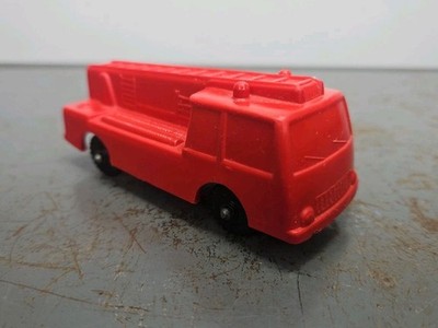 LKE Fire Truck Prod Denmark Plastic Vintage 4'' long Red