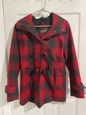 Pendleton Duffle Coat - Red Plaid - XS