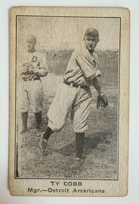 1922 E121 American caramel TY COBB Throwing Series Of 129 Private Back Label