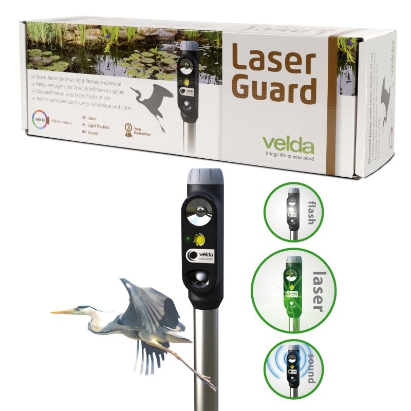 VELDA LASER GUARD POND HERON PEST CAT DETERRENT SCARER KOI FISH PROTECTOR GARDEN - Image 2
