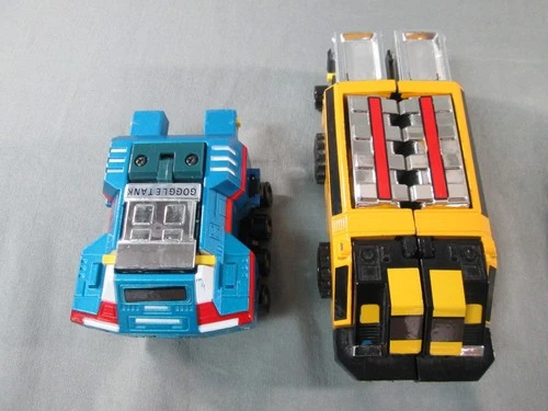 Godaikin GOGGLE V TANK & DUMPTRUCK DX GB-70 8" Diecast Bandai Vintage 1984 Japan