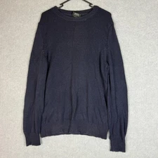 APC Jumper Womens Large Navy Blue Knit Rue Madame Paris Sweater Pure Cotton