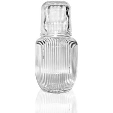 Vintage Bedside Water Carafe and Glass Set, C...