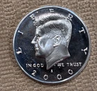 2000 S Proof Silver Kennedy Half Dollar