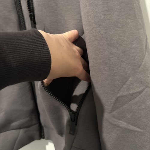 DKNY Mens Jacket Coat M Full Zip Bomber Winter Hooded Regular Fit Grey - Picture 5 of 12