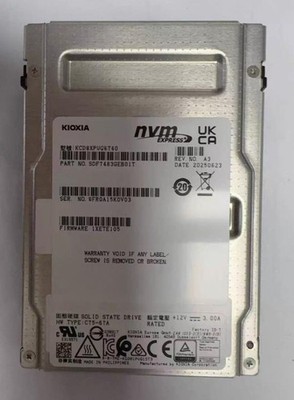 New Kioxia KCD8XPUG6T40 CD8-P 6.4TB U.2 PCI Express 5.0 x4 (NVMe) SSD