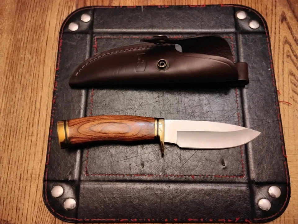 Cuchillo Buck Knives Vanguard 192 mango de madera hoja de acero inoxidable de 4,25" HC EE. UU.  Foto 2 de 2