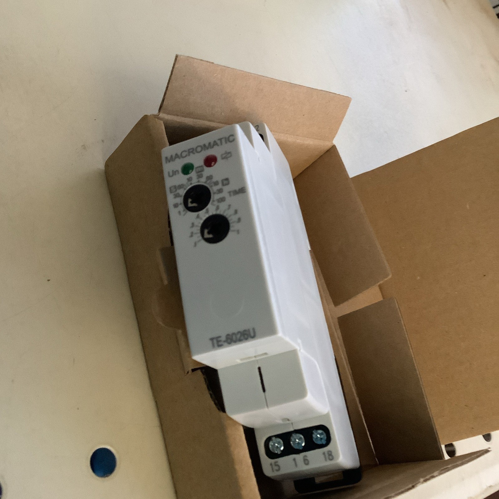 TE-6026U, MACROMATIC, Time Delay Relay On Delay 15A Spdt 12-240V Ac/Dc