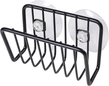 Toplife Sponge Holder for Kitchen Sink, Rust-Proof Set of 1, Matte Black 