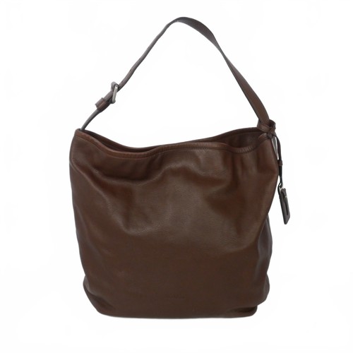Max Mara Leather Bucket Shoulder Bag Brown Ladies Luxury Purse