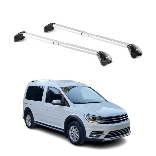 DachträGer GrundtäGer FüR VW Caddy Alltrack 2015-2019 5 TüR 100Kg Alu Silber ABE-image