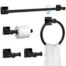 5 Piece Bathroom Hardware Accessories Set, SUS304 Stainless Steel Bath Towel ...