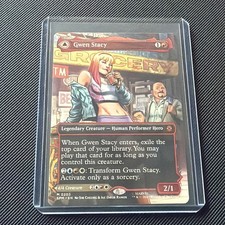 gwen stacy mtg card back Ghost-Spider Foil - SPM exile the top card of your library Gwen Stacy // Ghost-Spider