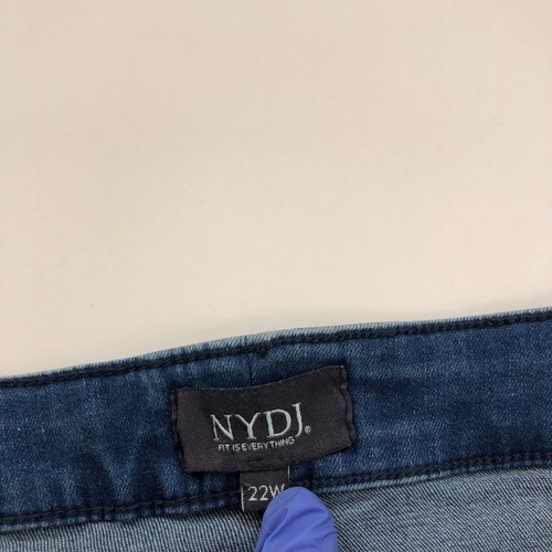NYDJ Crop Capri Plus 22W (Fits 42W 22.5L) High Rise Cuff Jeans Lift Tuck - Picture 7 of 10