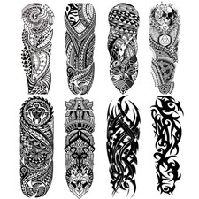 Fake Sleeve Tattoos Stickers Full Arm Temporary Tattoos Sleeves for Adult Kid...