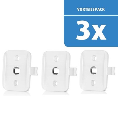WinLock Fenster- und Balkontürsicherung, weiß, 3 Stück Vorteilspack, von Reer