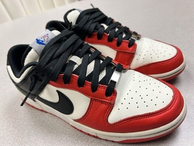 Nike Dunk Low Retro Men's Sneakers Chicago EMB Size 8.5 Red White DD3363-100