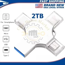 2TB USB 3.0 Flash Drive Type C Thumb U Disk Memory Stick PC Laptop Storage lot