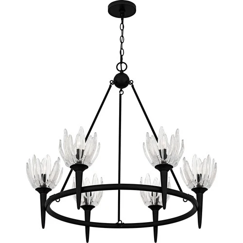 Matte Black  Chandelier from the Shea Collection - Picture 4 of 6