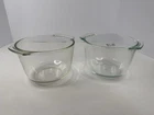 Vintage Pyrex 343 1.5 Quart Glass Mixing Bowls Set of 2 Tint Variation