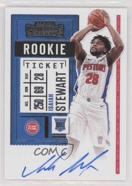 2020-21 Panini Contenders Rookie Ticket Isaiah Stewart #121 Rookie Auto RC o8g