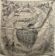 Designer Style, Elegant 90cm, 35inch Square Printed Head Neck Scarf Men Woman