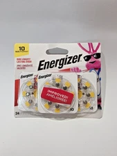Energizer Size 10  24 Zinc Air Hearing Aid Long Lasting Batteries New