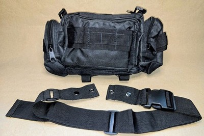 Waist Bag Belt Cross Body Bag Many Pockets Travel Camping Hiking Black NWT