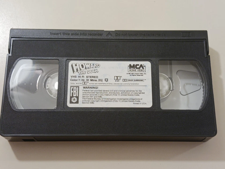 Howard the Duck VHS 1986 Vintage - Image 2 of 4