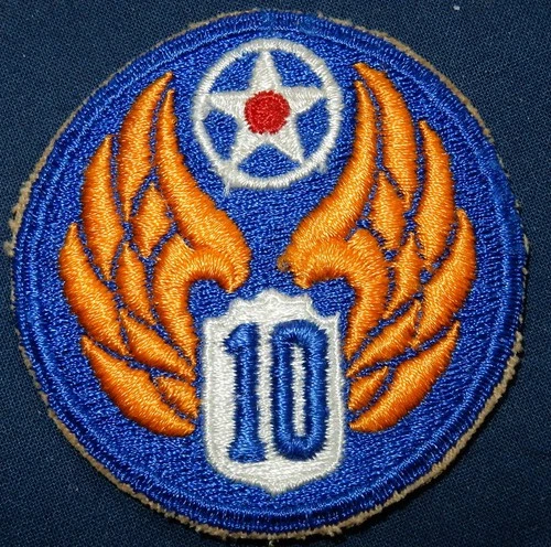 WW2 10th USAF US TENTH AIR FORCE PATCH USA MILITARY BADGE WORLD WAR II
