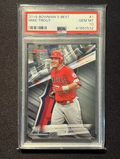 2016 Bowman's Best Mike Trout #1 PSA 10 GEM MT Los Angeles Angels MVP