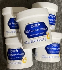 5Pcs . Glycerin & Vitamin E All Purpose Cream For Soft & Hydrated Skin  6oz Each