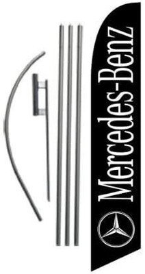 Mercedes-Benz Advertising Feather Banner Swooper Flag Sign with Flag Pole Kit...