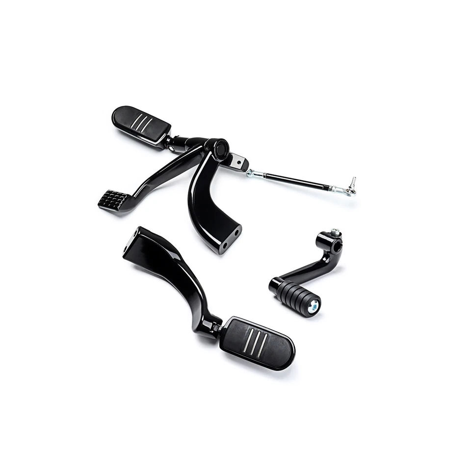 Black Mid Controls Shift Lever Foot Peg Kit for 04-13 Harley Sportster 883 1200 Foto 2 de 4