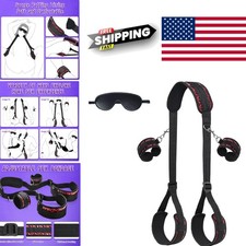 Versatile Bondage Gear Kit with Handcuffs Blindfold and Adjustable Leg Straps
