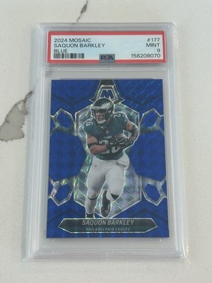 Saquon Barkley Blue Mosaic Prizm /99 PSA 9 #177 Eagles