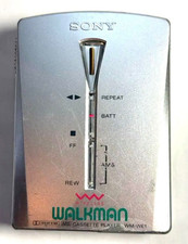 Sony Walkman WM-WE1 Silver Stereo Cassette Player Mega Bass Japan Used Tested